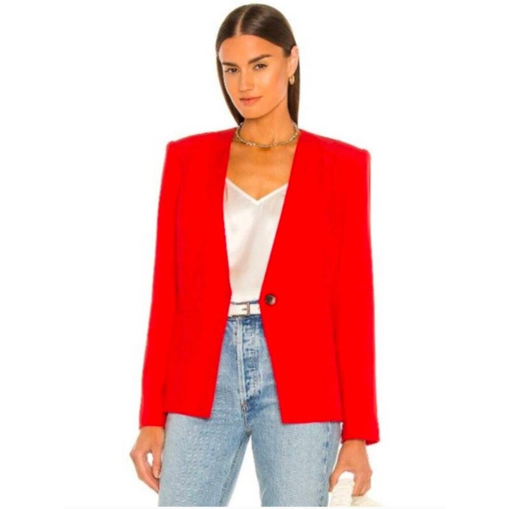 L’AGENCE Eletta Racing Red One Button Blazer, Sz 0